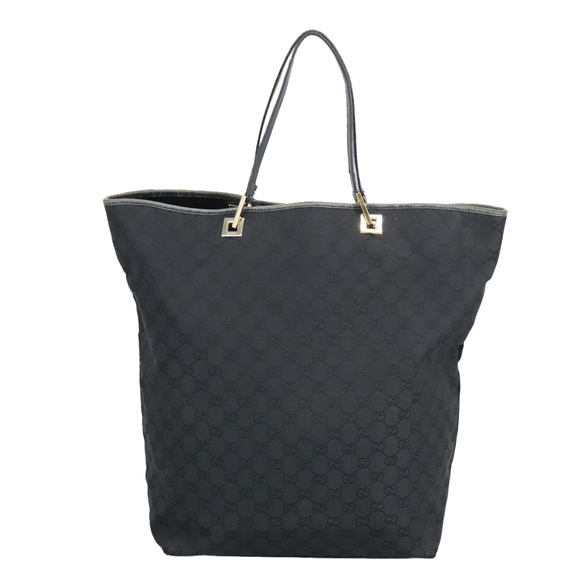 GUCCI GG Canvas Tote Bag Black Gold 002 1097 2404 Auth 97577 - Picture 2 of 16
